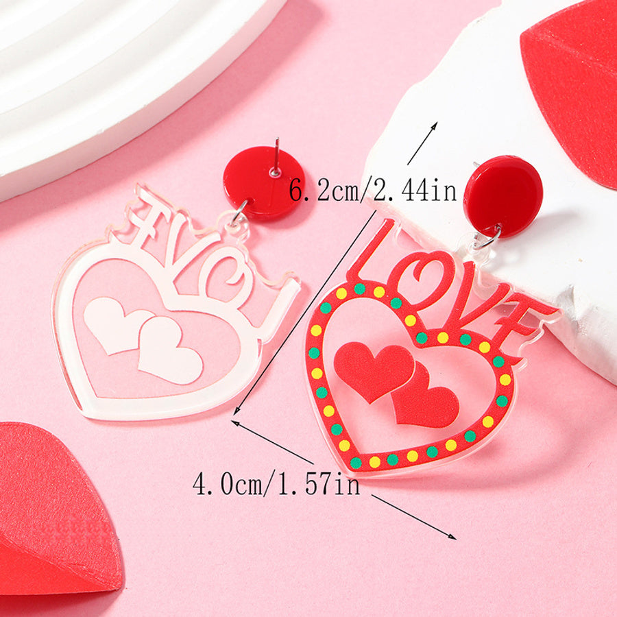 Valentines Heart Love Earrings