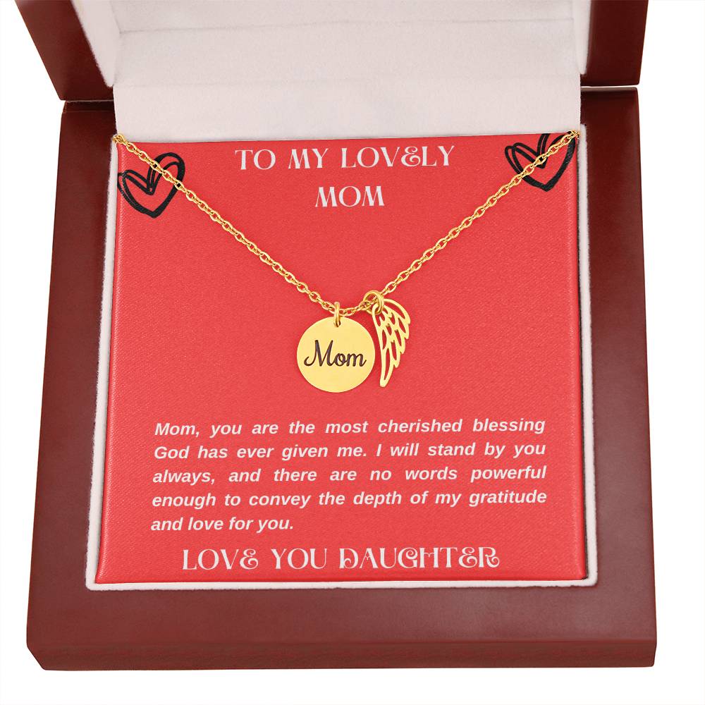 Mom heartfelt Memorial  Necklace