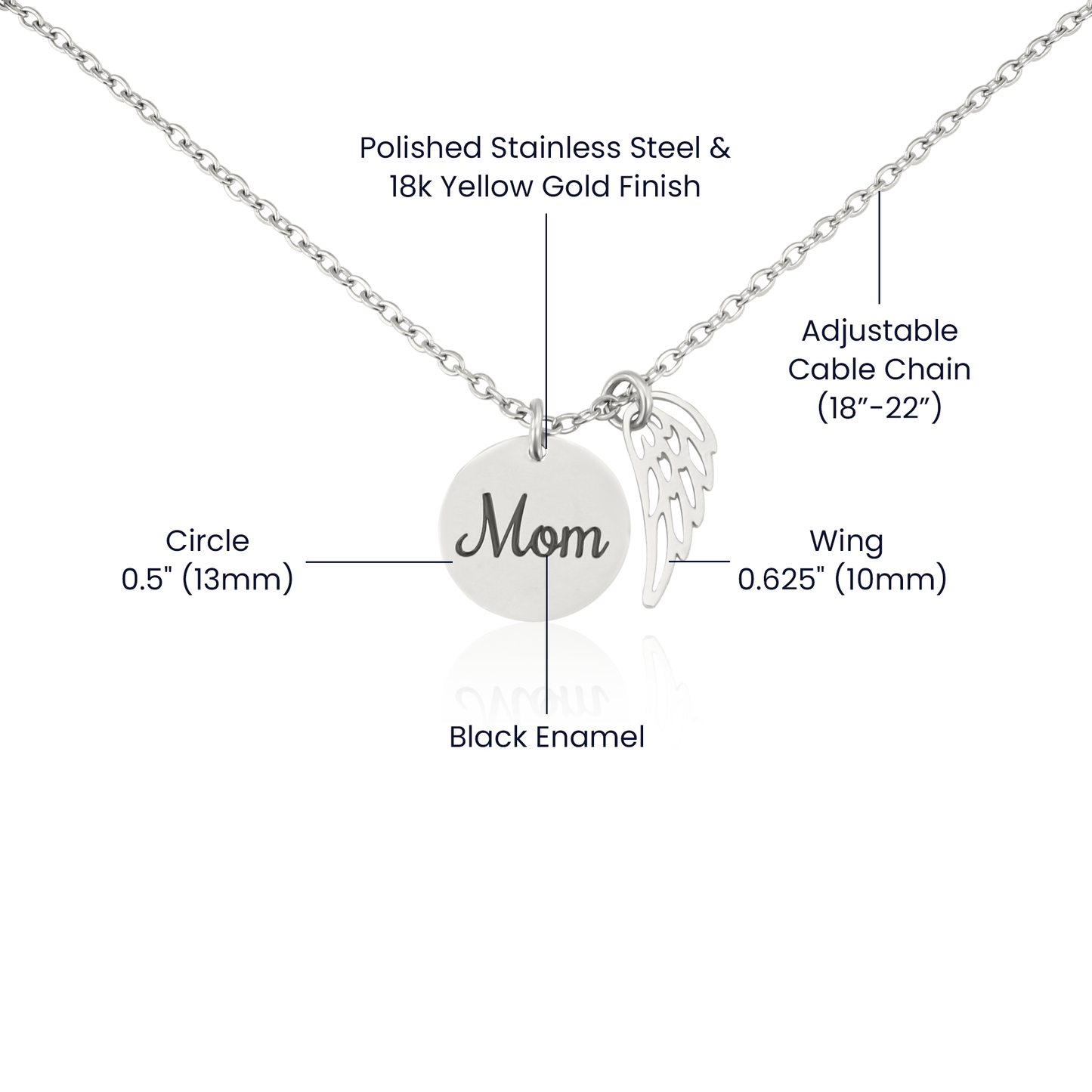 Mom heartfelt Memorial  Necklace