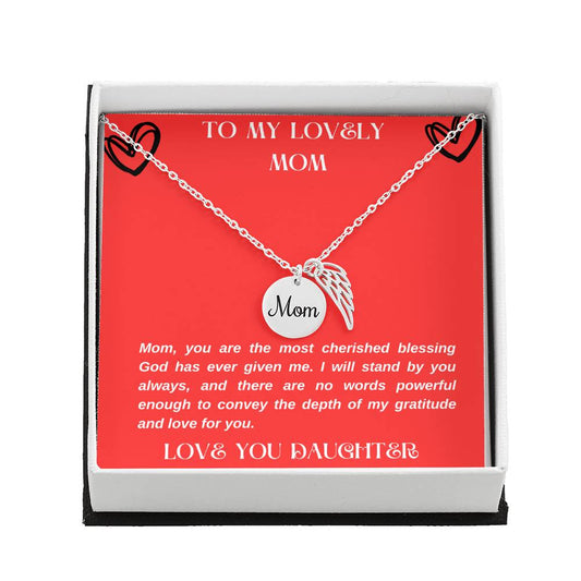 Mom heartfelt Memorial  Necklace