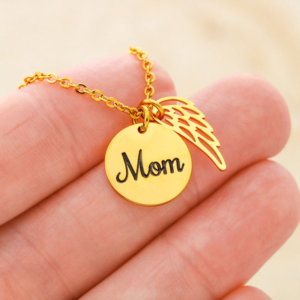 Mom heartfelt Memorial  Necklace