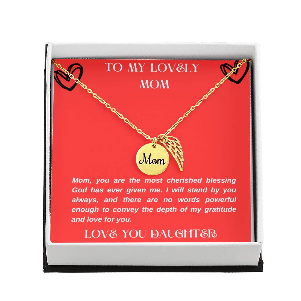 Mom heartfelt Memorial  Necklace