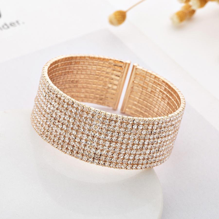 Radiant Elegance Rhinestone Open Bracelet