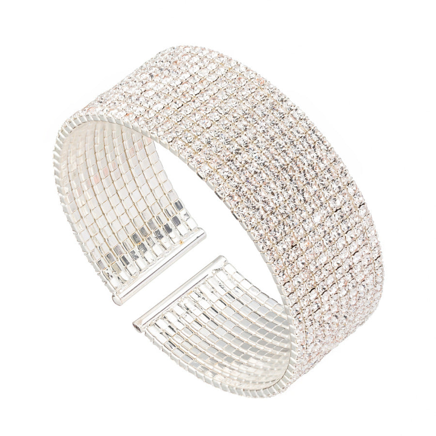 Radiant Elegance Rhinestone Open Bracelet