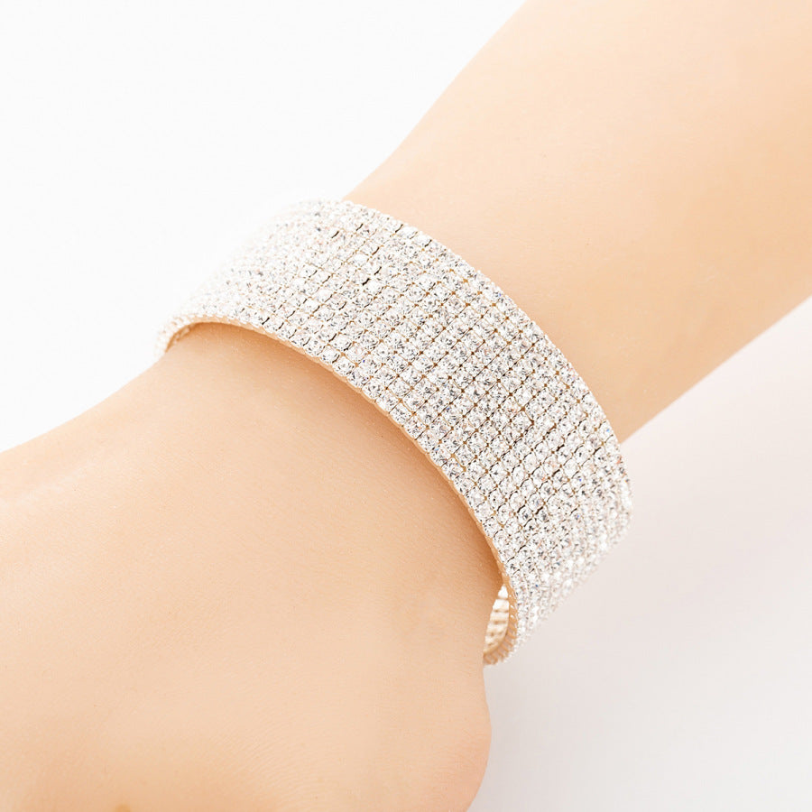 Radiant Elegance Rhinestone Open Bracelet