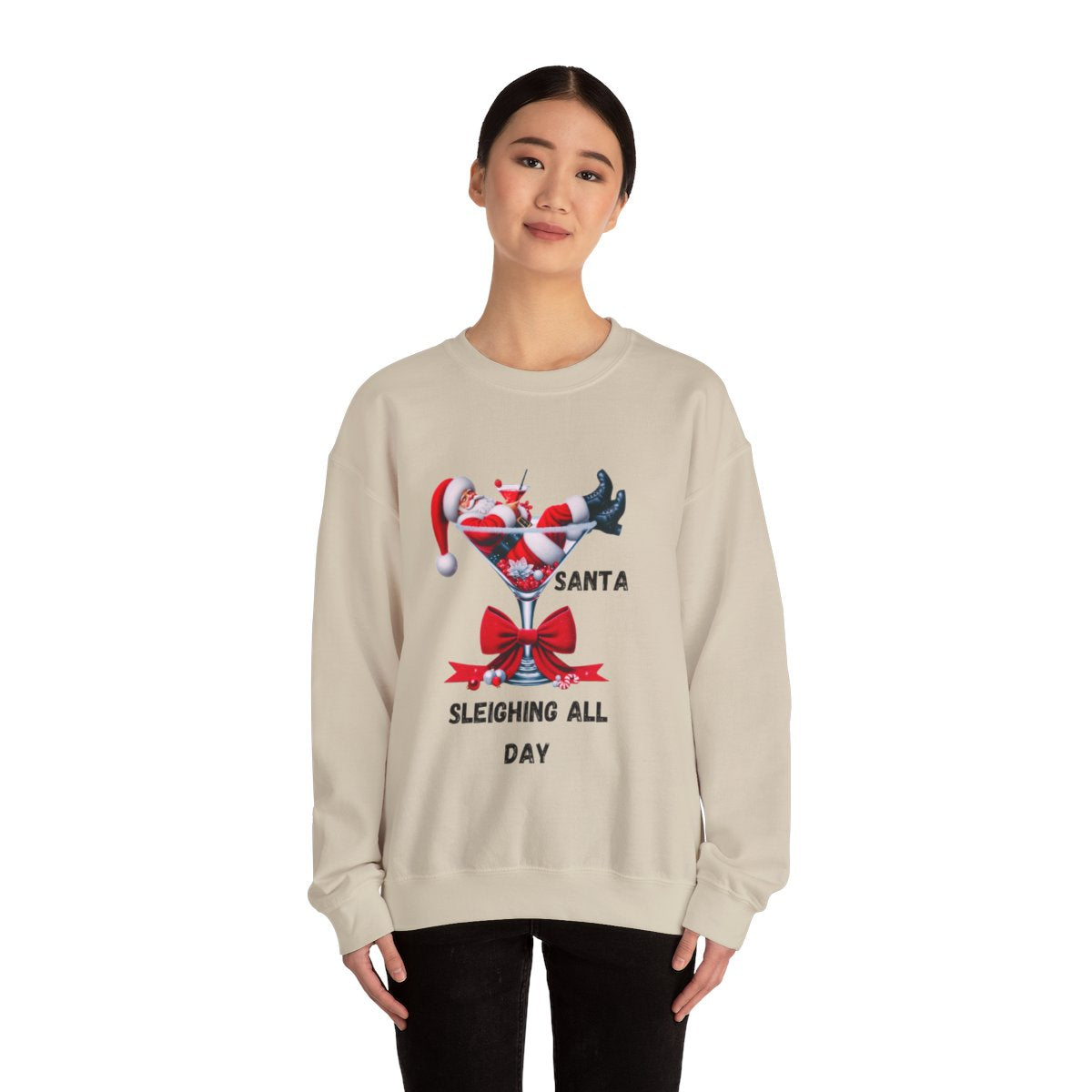 Santa  sleighing all Day  Crewneck Sweatshirt